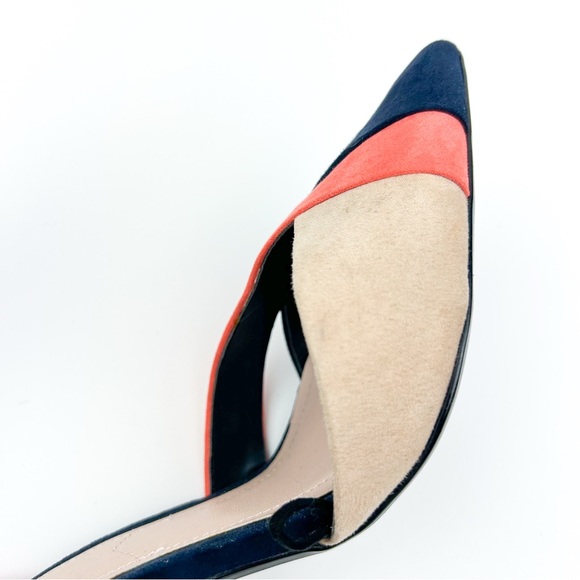 Zara D’orsay Color Block Tri Color Suede Pump Heel Size 41 - Picture 10 of 12